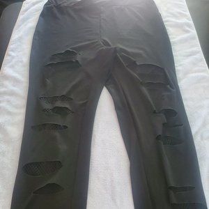 Shein Fishnet Ripped Leggings